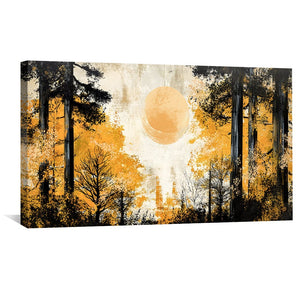 Forest Solstice Canvas Art Clock Canvas