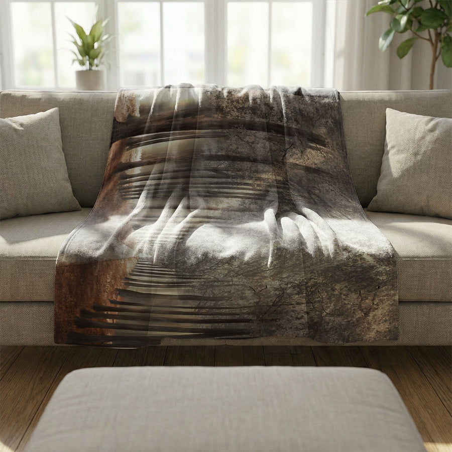 Forest Strolls Blanket Blanket Clock Canvas