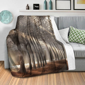 Forest Strolls Blanket Blanket Clock Canvas