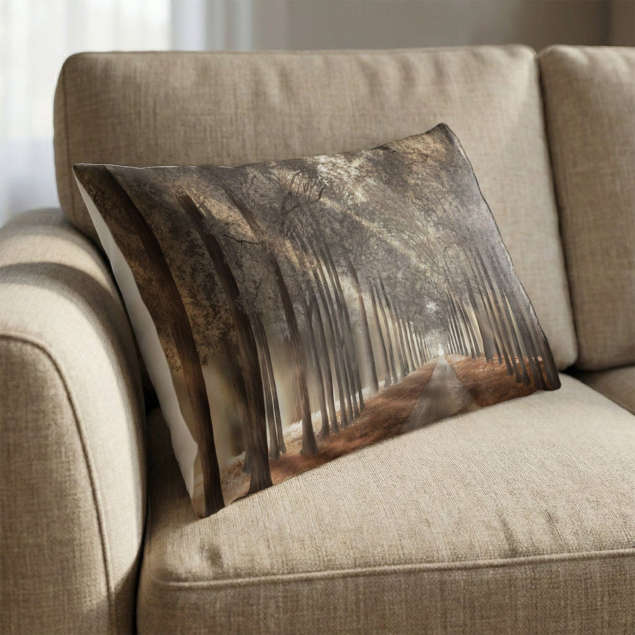 Forest Strolls Cushion Cushion 13 x 19in Clock Canvas