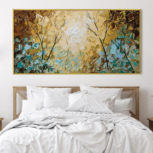 Forest Through the Paint Canvas Art Clock Canvas