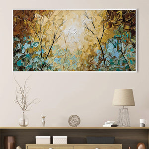 Forest Through the Paint Canvas Art Clock Canvas