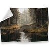 Forestlight Reflections Blanket Blanket 30 x 40in Clock Canvas