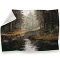 Forestlight Reflections Blanket Blanket 30 x 40in Clock Canvas
