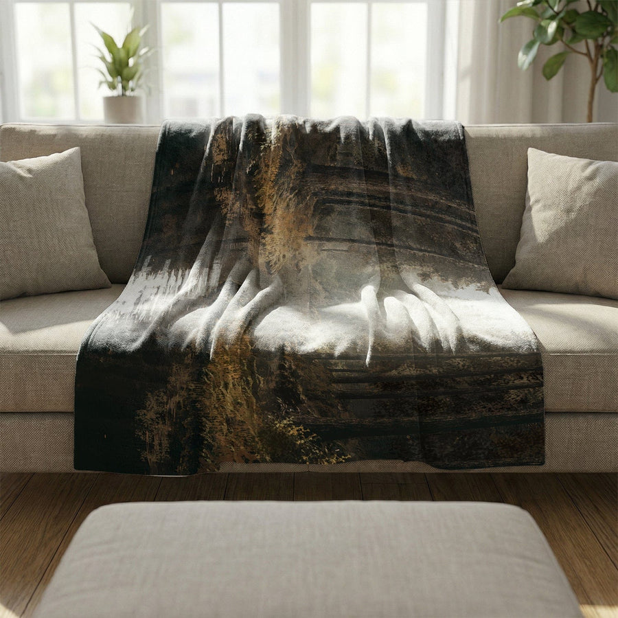 Forestlight Reflections Blanket Blanket Clock Canvas