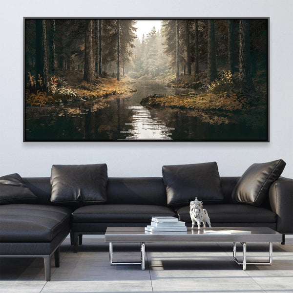 Forestlight Reflections Canvas Art 20 x 10in / Canvas Clock Canvas