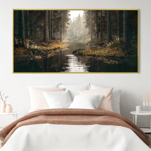 Forestlight Reflections Canvas Art Clock Canvas