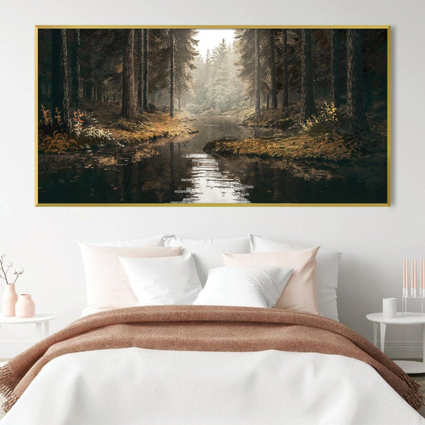 Forestlight Reflections Canvas Art Clock Canvas