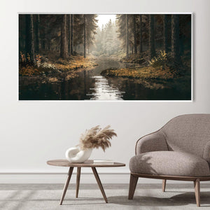 Forestlight Reflections Canvas Art Clock Canvas