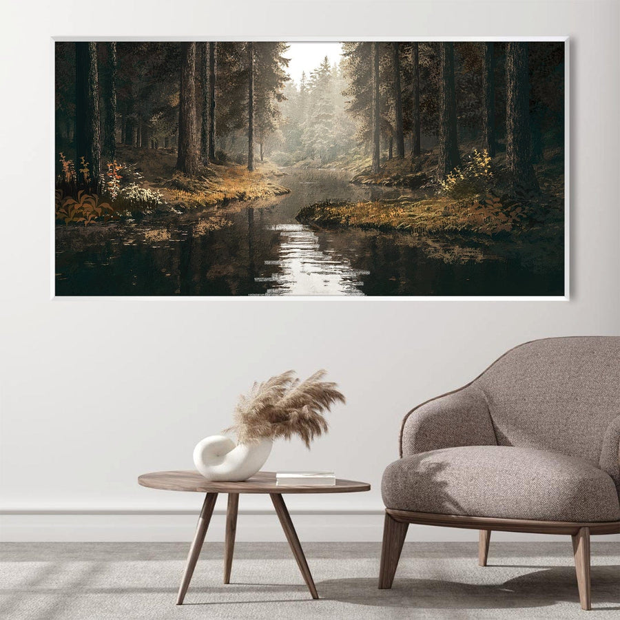 Forestlight Reflections Canvas Art Clock Canvas