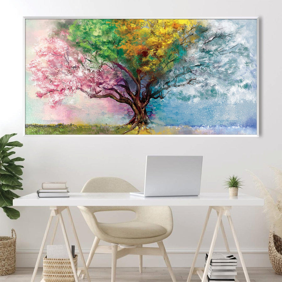 Four Seasons Canvas Art Clock Canvas