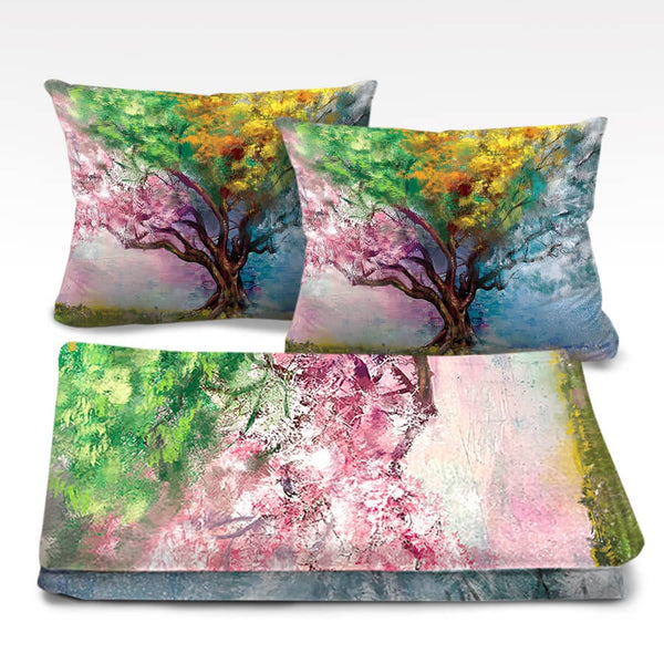 Four Seasons Dream Home Bundle Bundle 2 Cushions & 1 Blanket Clock Canvas