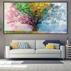 Four Seasons Easy Build Frame Posters, Prints, & Visual Artwork Easy Build Frame & Fabric Print / 40 x 20in Clock Canvas