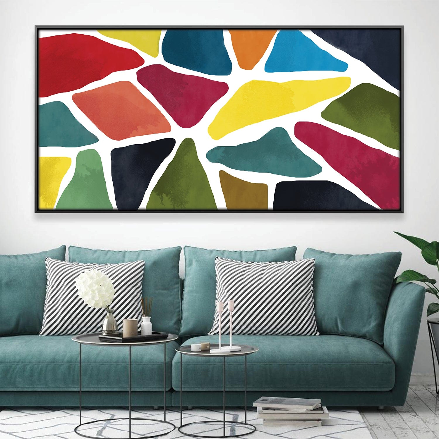 Fragmented Harmony Canvas Art Clock Canvas