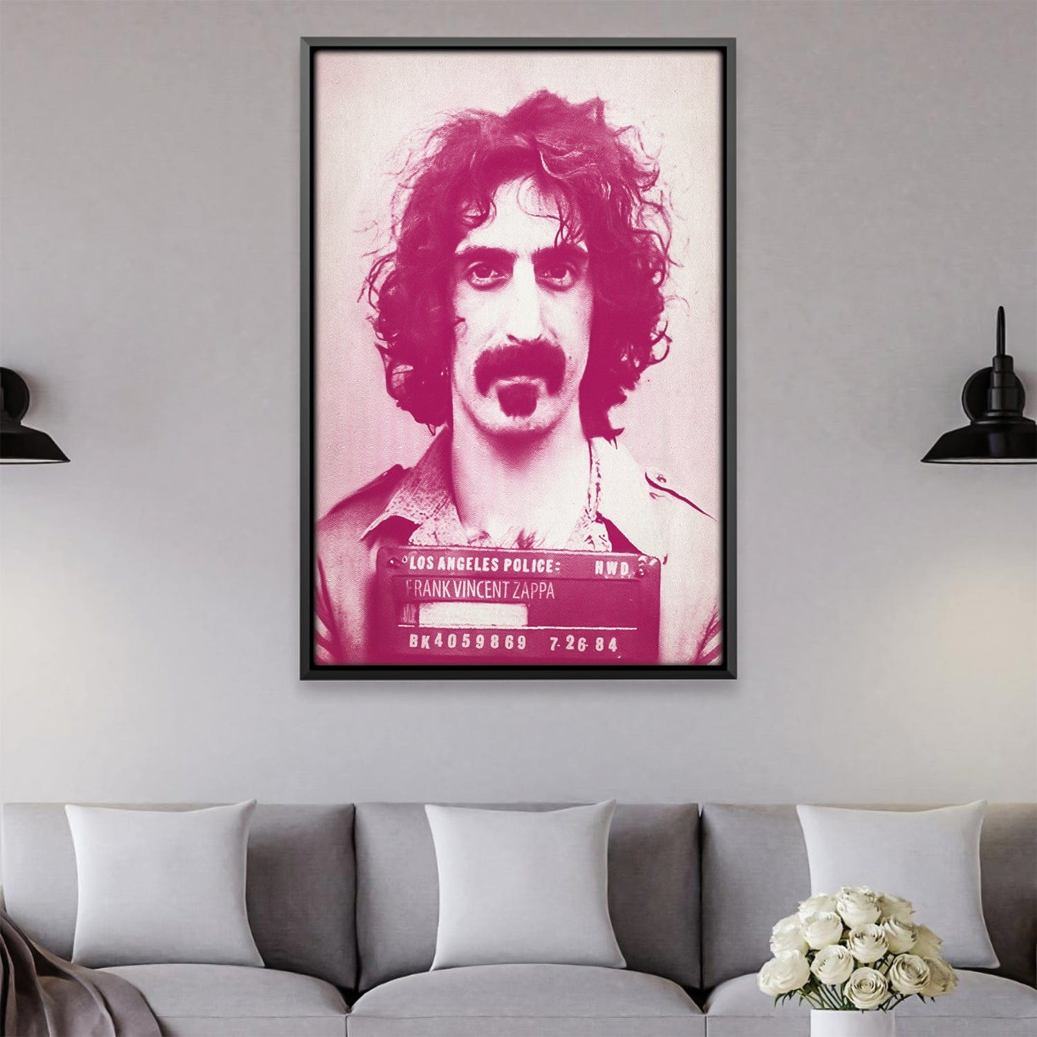 Franck Zappa Mugshot Magenta Canvas product thumbnail