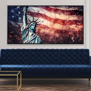 Freedom's Flame Canvas Art 20 x 10in / Canvas Clock Canvas