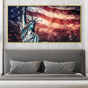 Freedom's Flame Canvas Art Clock Canvas