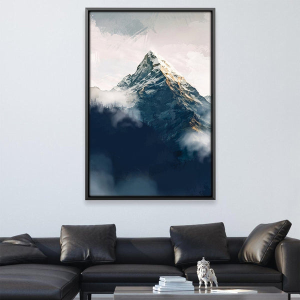 Frosted Alpine Summit Canvas Art 12 x 18in / Canvas Clock Canvas