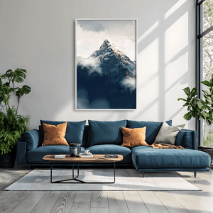 Frosted Alpine Summit Canvas Art Clock Canvas