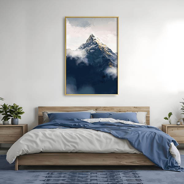 Frosted Alpine Summit Canvas Art Clock Canvas
