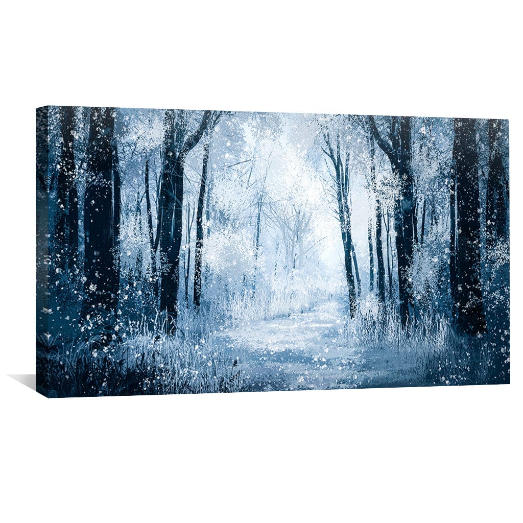 Frosted Forest Canvas Art Clock Canvas