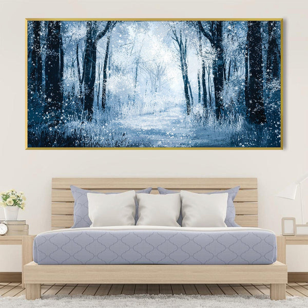 Frosted Forest Canvas Art Clock Canvas