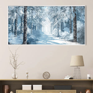 Frosted Pathway Canvas Art Clock Canvas