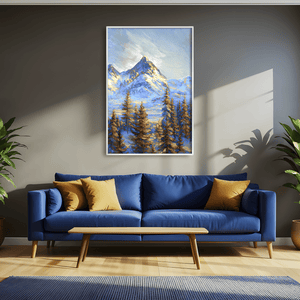 Frostlight Ascent Canvas Art Clock Canvas