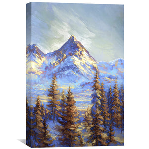 Frostlight Ascent Canvas Art Clock Canvas