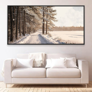 Frozen Echoes Canvas Art 20 x 10in / Canvas Clock Canvas