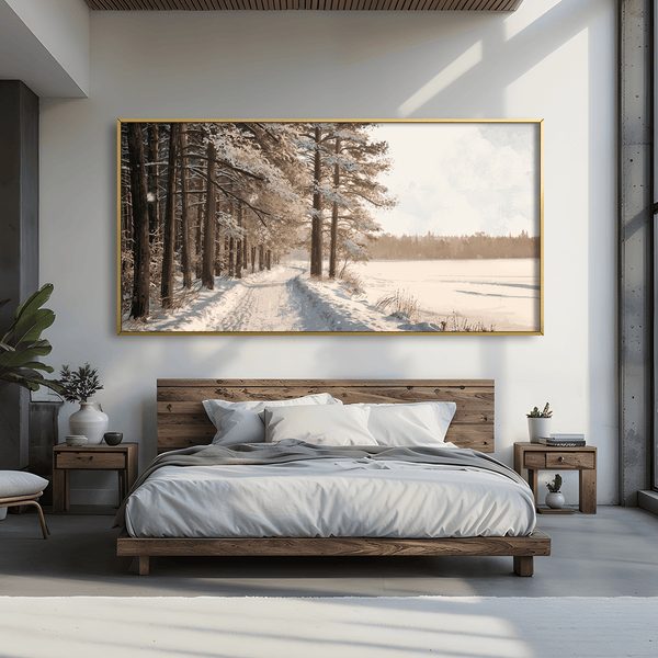 Frozen Echoes Canvas Art Clock Canvas