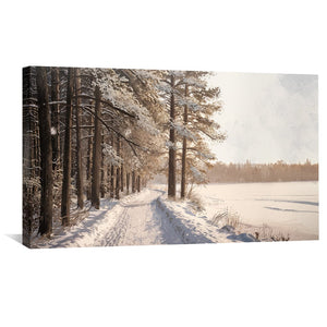 Frozen Echoes Canvas Art Clock Canvas