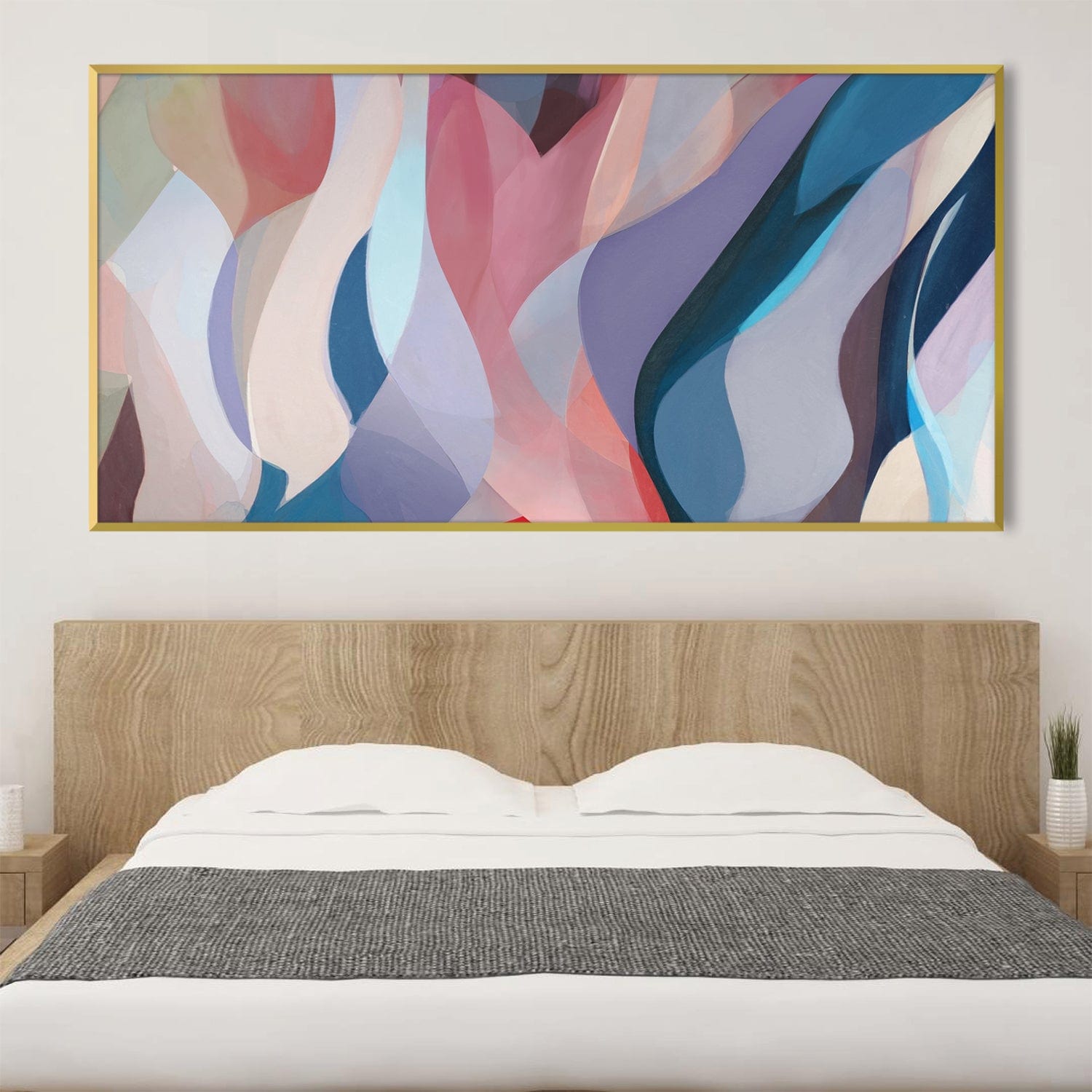 Fusion Wave Length Canvas Art Clock Canvas