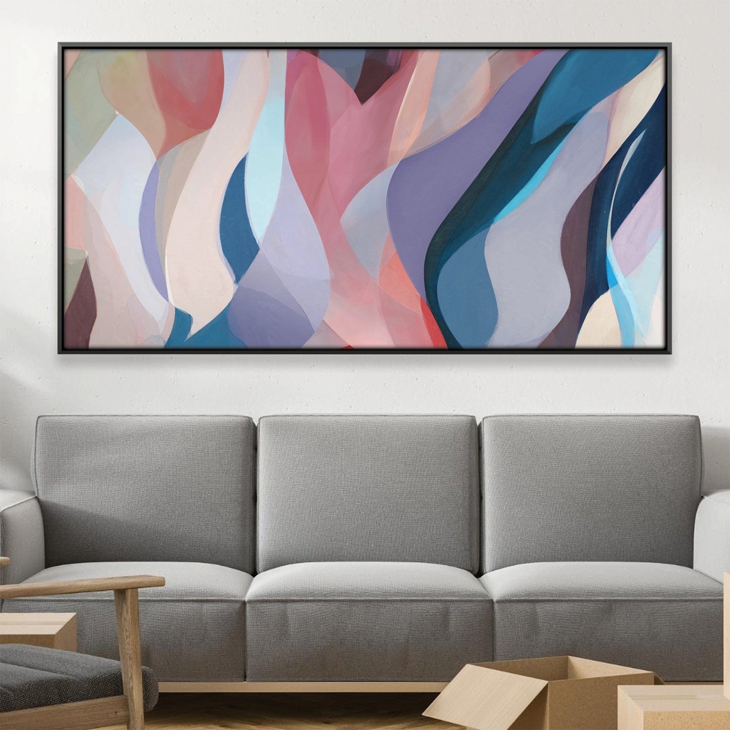 Fusion Wave Length Canvas Art Clock Canvas
