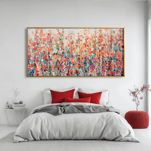 Garden of Flowers Canvas Art Clock Canvas