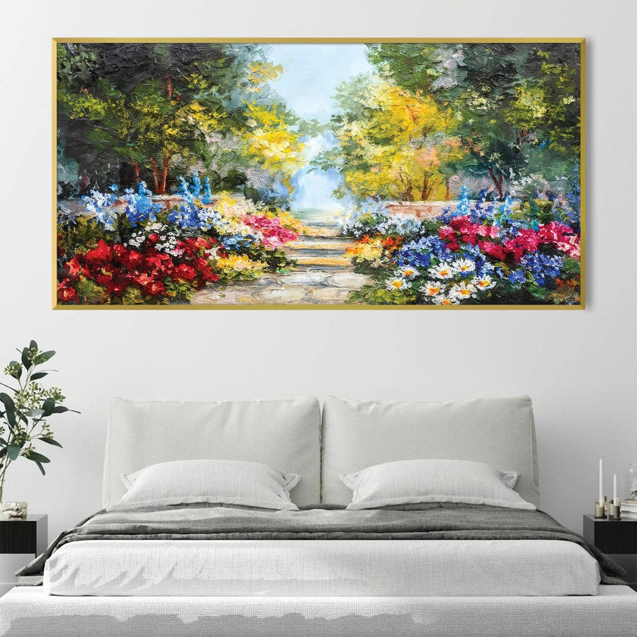 Garden Path Canvas Art Clock Canvas