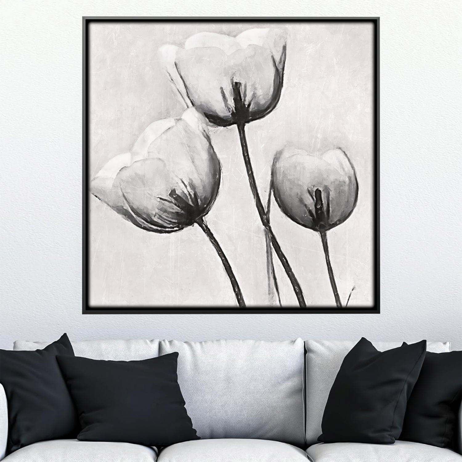 Garden Trio of White Canvas product thumbnail