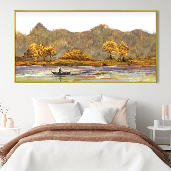 Gentle Row Canvas Art Clock Canvas