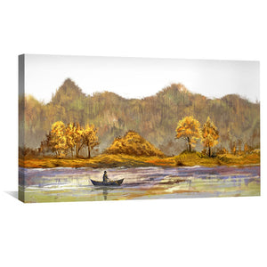 Gentle Row Canvas Art Clock Canvas