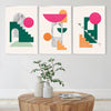 Geometric Collage Canvas Art Clock Canvas