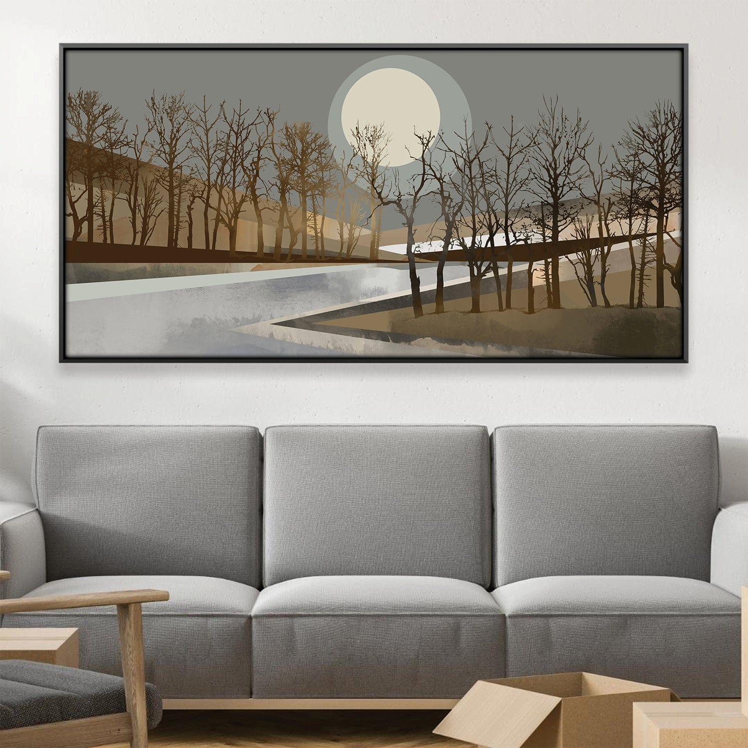 Geometric Moonrise Canvas product thumbnail