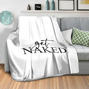 Get Naked B Blanket Blanket Clock Canvas