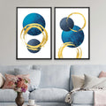 Gilded Duality Canvas Art Clock Canvas