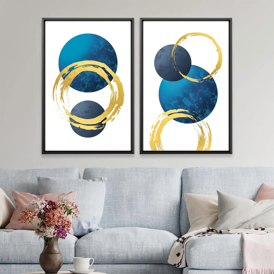 Gilded Duality Canvas Art Clock Canvas