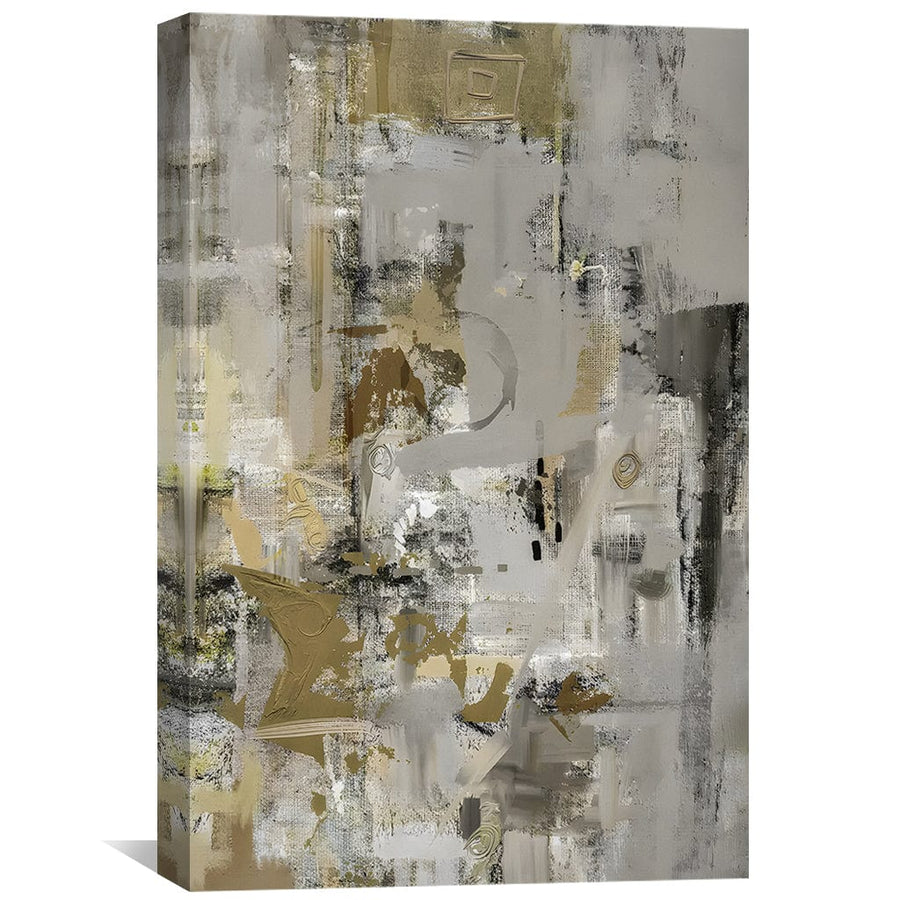 Gilded Elegance Canvas Art Clock Canvas