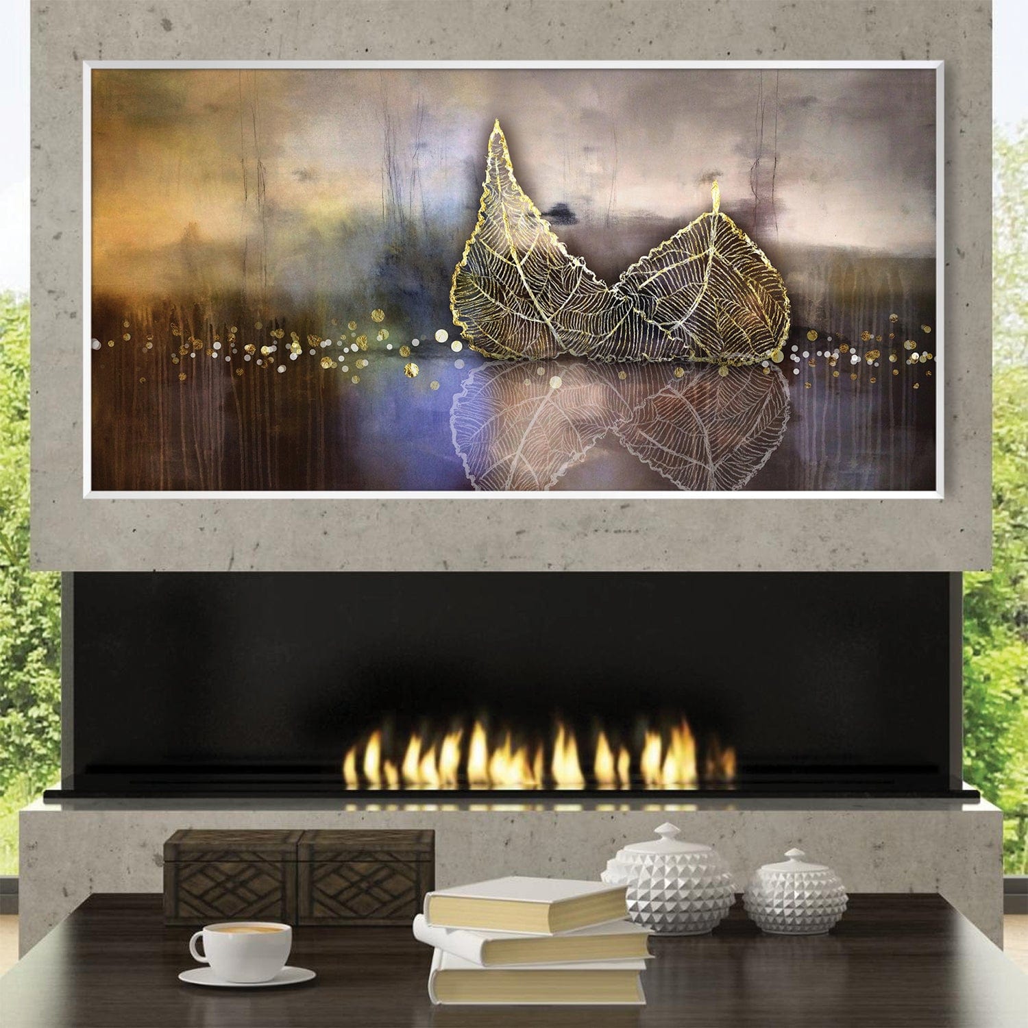 Gilded Reflection Canvas Art Clock Canvas