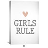 Girls Rule Canvas Art Clock Canvas