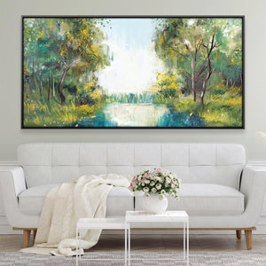 Glade Riverpath Canvas Art 20 x 10in / Canvas Clock Canvas