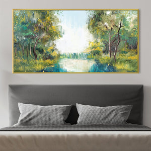 Glade Riverpath Canvas Art Clock Canvas