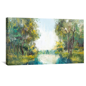 Glade Riverpath Canvas Art Clock Canvas